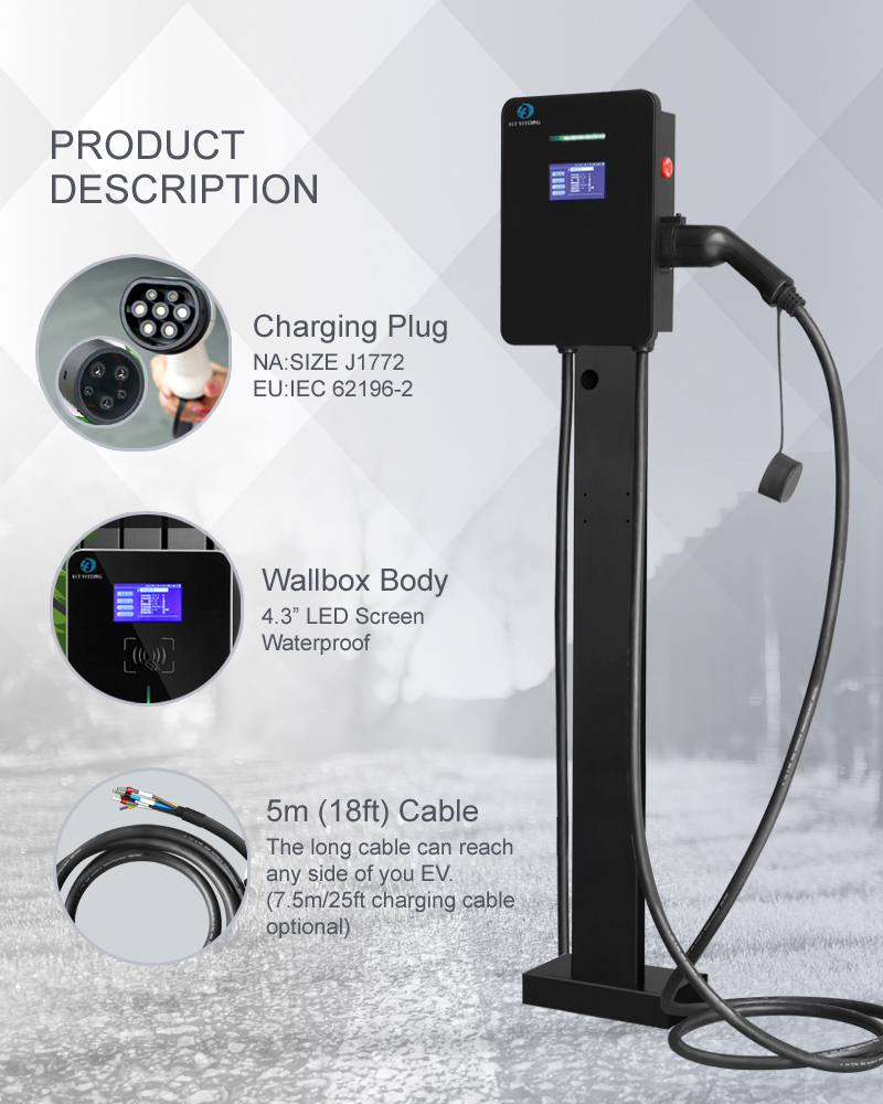 Good Price AC Plug And Play EV 11KW Charging Pile With Led Screen electric cars EV Charging